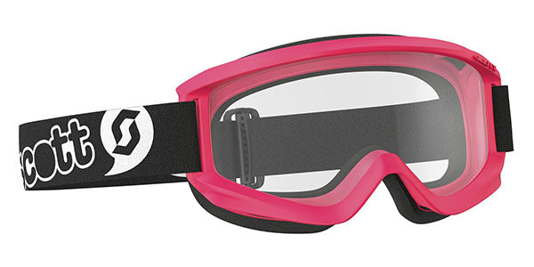 Product image of Scott agent youth goggle pink motocross goggles showing frame design, lens style, and colorway