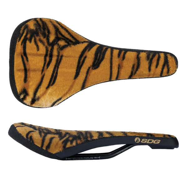 SDG - Bel-Air V3 Traditional Saddle (MTB) Tiger Print, Black/Brown - SKU: 6223