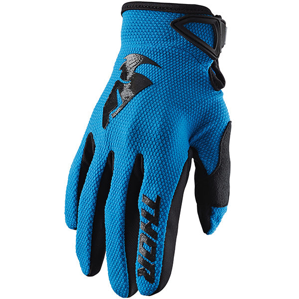 Product image of sector glove blue ee19619a ed41 4bcf a63d 0e91e55babc8 motocross gloves showing fit, construction, and colorway | Available at BTO Sports