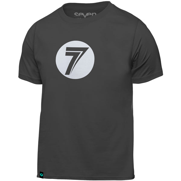 Professional studio photo of Seven MX Dot Tee (Youth); showing tee fit, printed graphics, and crew neckline; SKU 1500077-028-YXS