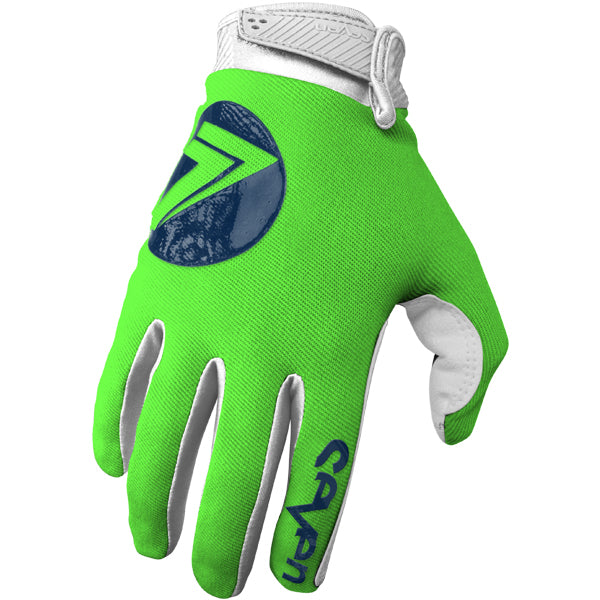 Product image of Seven MX annex 7 dot gloves flo green motocross gloves showing fit, construction, and colorway | Available at BTO Sports