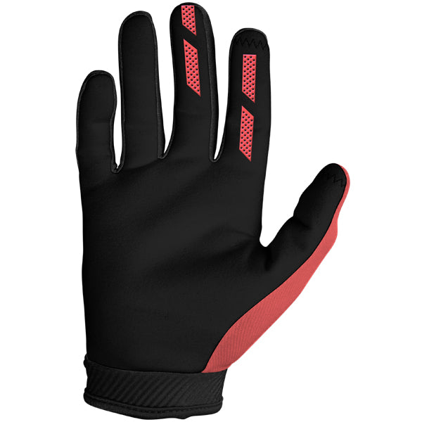 Product image of Seven MX annex 7 dot gloves youth flo red 1 581298d6 b5cf 44c6 ac4b 1c92c36fd3f9 motocross gloves showing fit, construction, and colorway | Available at BTO Sports