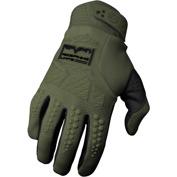 Product image of Seven MX rival ascent glove olive 1 77e3aaa8 be74 48fd 93e2 d44a5e35fa06 motocross gloves showing fit, construction, and colorway | Available at BTO Sports