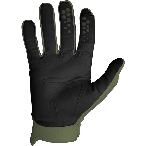 Product image of Seven MX rival ascent glove olive 213f912c ee40 4a9c a26e 29fc1036a1b1 motocross gloves showing fit, construction, and colorway | Available at BTO Sports
