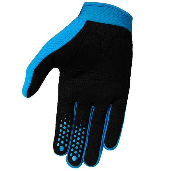 Product image of Seven MX rival zone glove cyan 1 motocross gloves showing fit, construction, and colorway | Available at BTO Sports