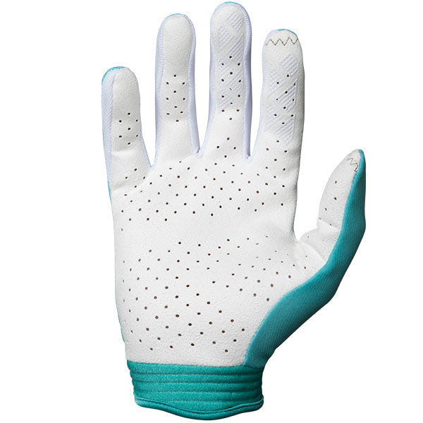 Product image of Seven MX zero crossover glove aqua lite back 9eadd091 249a 4c00 8a85 a8ad7325e077 motocross gloves showing fit, construction, and colorway | Available at BTO Sports