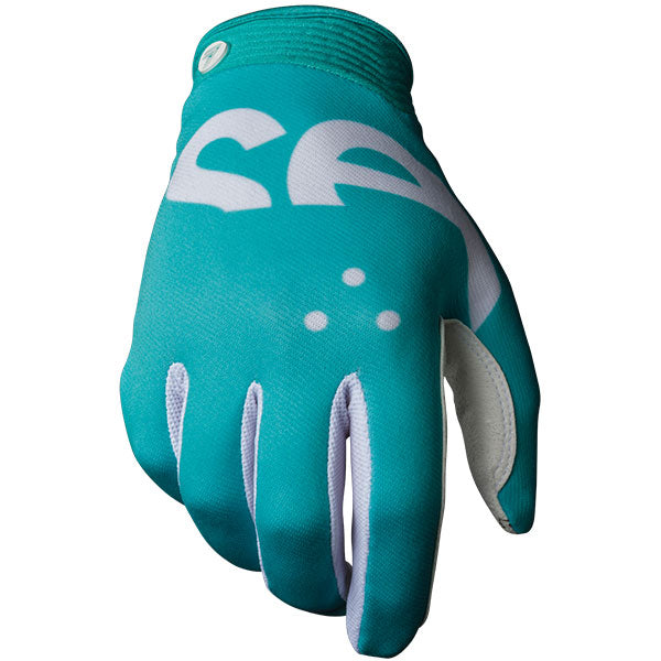 Product image of Seven MX zero crossover glove aqua lite d9f52ef8 3c76 4de3 a319 8bce0bb92d16 motocross gloves showing fit, construction, and colorway | Available at BTO Sports