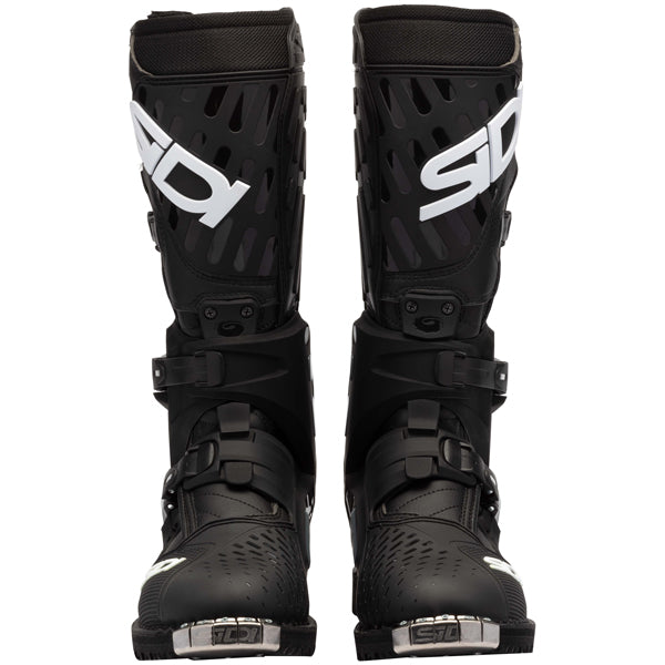 Clean studio shot of Sidi - Crossair HD Enduro Boots; showing boot profile, closure hardware, and sole tread; SKU 2316000540; Colors: Black, Pink, Purple