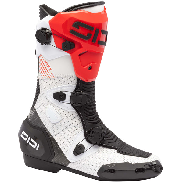 Clean studio shot of Sidi - Mag 2 Air Boots; showing boot profile, closure hardware, and sole tread; SKU 2011003142