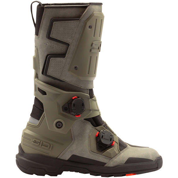Studio photo on a white background of Sidi - Taurus GTX Boots; showing boot profile, closure hardware, and sole tread; SKU 2322000541