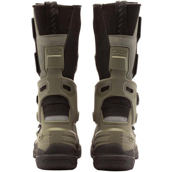 High-resolution studio image of Sidi - Taurus GTX Boots; showing boot profile, closure hardware, and sole tread; SKU 2322000541; Colors: Black, Tan, Green