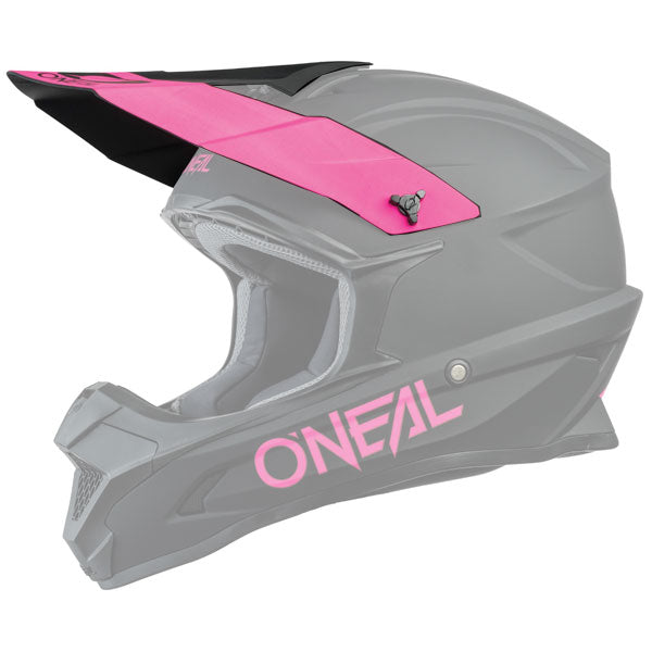Studio image on a white background of O'Neal, 1 Series Solid Visor, Helmet Visor, SKU 0632-100, color options Black, Black/Pink, Blue, Red