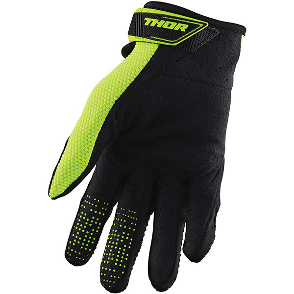 Product image of spectrum glove black acid 1 e7095027 2833 4308 bd1f 1ec7760fb5f5 motocross gloves showing fit, construction, and colorway | Available at BTO Sports