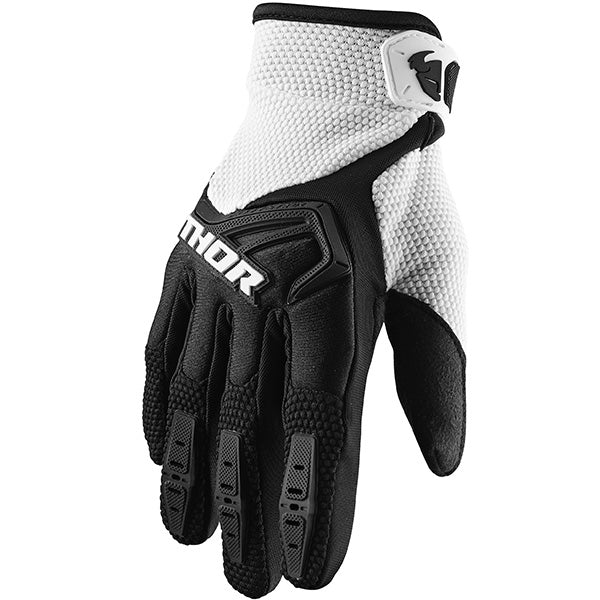 Product image of spectrum glove black white 329261aa d98e 4372 ad30 a526915ef337 motocross gloves showing fit, construction, and colorway | Available at BTO Sports
