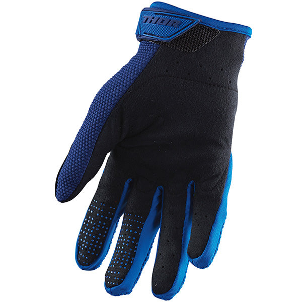 Product image of spectrum glove blue 1 98d82e36 7e30 4def 96fa a305bc250759 motocross gloves showing fit, construction, and colorway | Available at BTO Sports