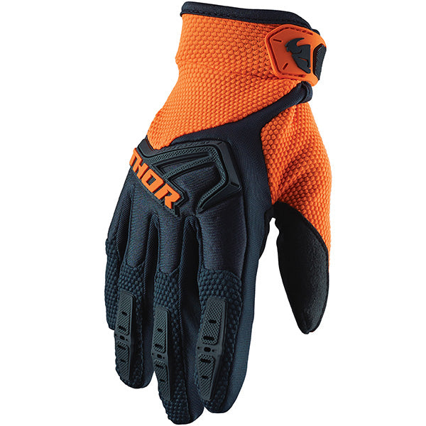 Product image of spectrum glove midnight orange e2dd17c5 32cc 42b4 b77f 1f95bd8dd253 motocross gloves showing fit, construction, and colorway | Available at BTO Sports