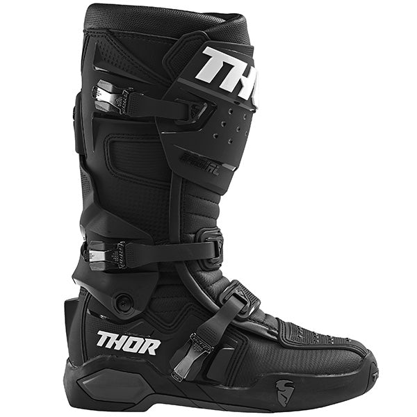 Product image of thor 2019 radial boot black 2 e9a15778 1b6a 4684 9940 bfb7bc9f8ac3 motocross boots showing design and colorway | Available at BTO Sports