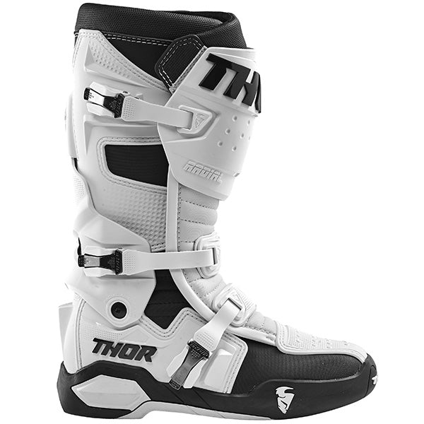 Product image of thor 2019 radial boot white 2 36e43d01 72da 4c32 8928 11edb080ea95 motocross boots showing design and colorway | Available at BTO Sports