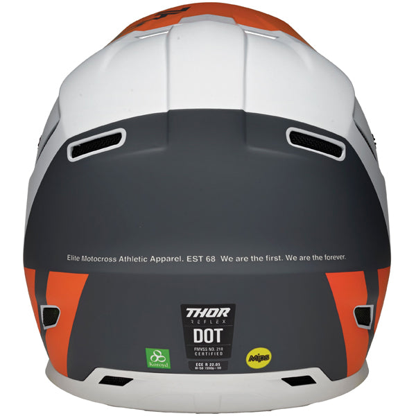 Studio view of Thor - Reflex Cube Mips Helmet helmet helmet, in BLACK and MINT, vented chin bar and intake ports, on a clean white background, (SKU 011074) Colors: BLACK and MINT, LIGHT GRAY and ORANGE, RED and BLACK Sizes: 2XL, LG, MD, SM, XL, XS