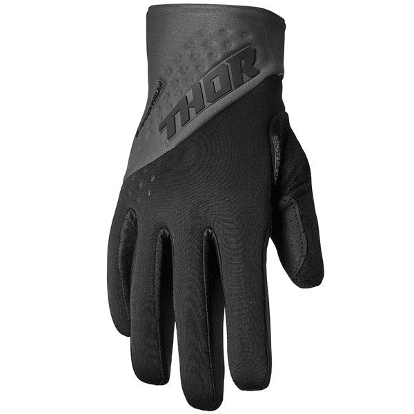 Product image of Thor 22 spectrum cold weather glove black charcoal 1 motocross gloves showing fit, construction, and colorway | Available at BTO Sports