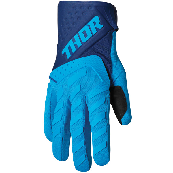 Product image of Thor 22 spectrum glove blue navy 1 0884c9db d6b4 4df7 9c50 10707b1eb583 motocross gloves showing fit, construction, and colorway | Available at BTO Sports