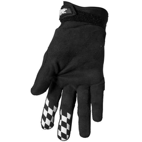 Product image of Thor mx22 hallman digit glove black white 2 motocross gloves showing fit, construction, and colorway | Available at BTO Sports
