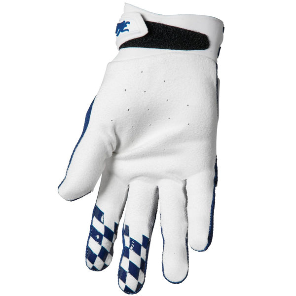 Product image of Thor mx22 hallman digit glove white navy 2 motocross gloves showing fit, construction, and colorway | Available at BTO Sports
