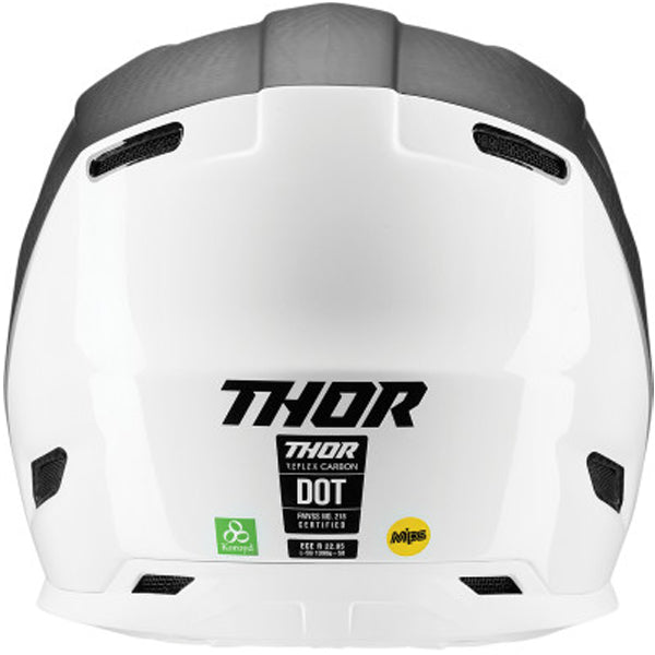Studio view of Thor - Reflex Polar Helmet helmet helmet, in Black and White, vented chin bar and intake ports, on a clean white background, (SKU 011068) Colors: Black and White Sizes: 2XL, LG, MD, SM, XL, XS