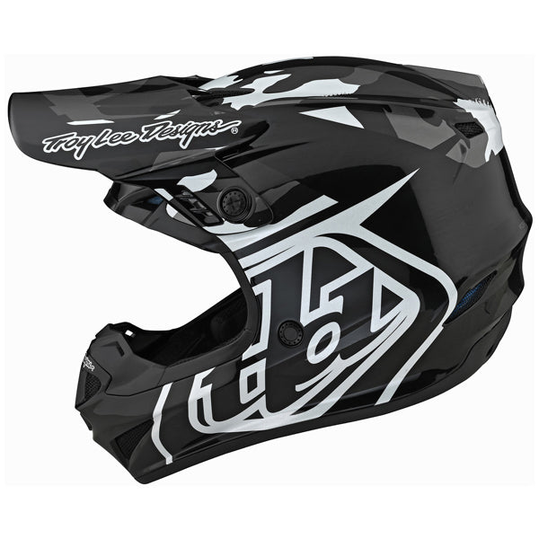 Image of Troy Lee Designs SKU 1042530 GP Overload Camo Helmet (Youth) Size: Y-MD Colors: BLACK (SKU 1042530)