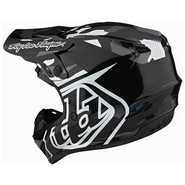 Image of Troy Lee Designs SKU 1042530 GP Overload Camo Helmet (Youth) Size: Y-MD Colors: BLACK (SKU 1042530)