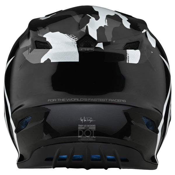 Image of Troy Lee Designs SKU 1042530 GP Overload Camo Helmet (Youth) Size: Y-MD Colors: BLACK (SKU 1042530)
