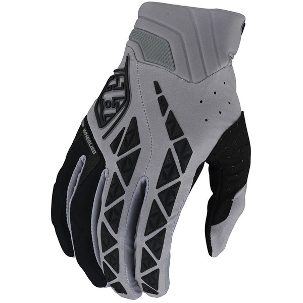 Product image of Troy Lee Designs mx22 se pro gloves gray 1 df34f646 ca03 44b5 904e 43c24c041886 motocross gloves showing fit, construction, and colorway | Available at BTO Sports