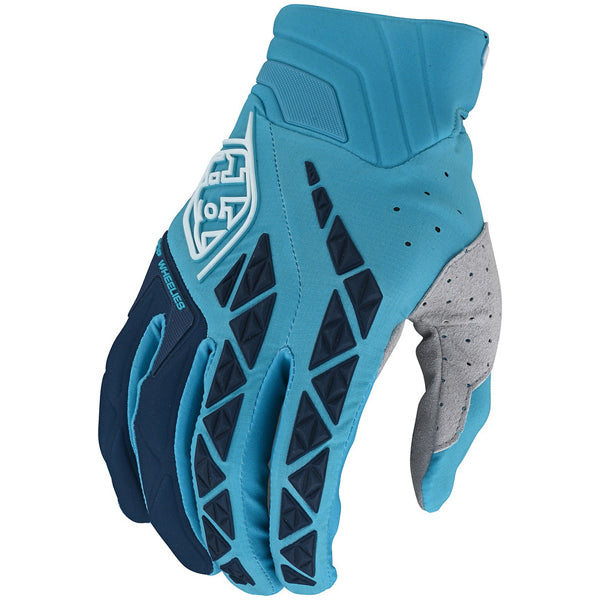 Product image of Troy Lee Designs mx22 se pro gloves marine 1 ad25ae30 be3b 4d46 9ebf baa0f1f824f0 motocross gloves showing fit, construction, and colorway | Available at BTO Sports