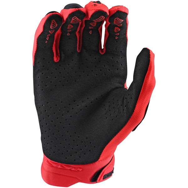 Product image of Troy Lee Designs mx22 se pro gloves red 2 bf95bc39 2e80 46e3 b0af 7744a24e0024 motocross gloves showing fit, construction, and colorway | Available at BTO Sports