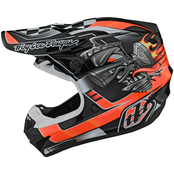 Image of Troy Lee Designs SKU 1092510 SE4 Polyacrylite Carb Helmet Size: XS Colors: BLACK (SKU 1092510)
