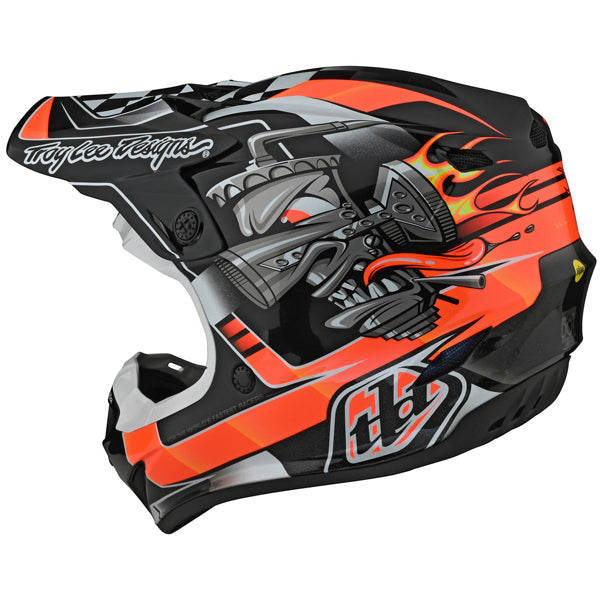 Image of Troy Lee Designs SKU 1092510 SE4 Polyacrylite Carb Helmet Size: XS Colors: BLACK (SKU 1092510)