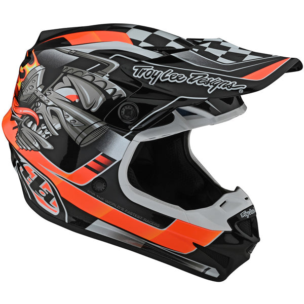 Image of Troy Lee Designs SKU 1092510 SE4 Polyacrylite Carb Helmet Size: XS Colors: BLACK (SKU 1092510)