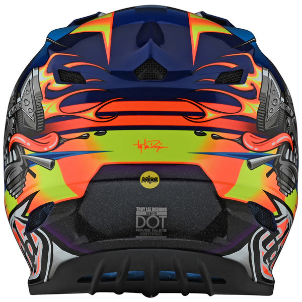 Image of Troy Lee Designs SKU 1092510 SE4 Polyacrylite Carb Helmet Size: XS Colors: BLACK (SKU 1092510)