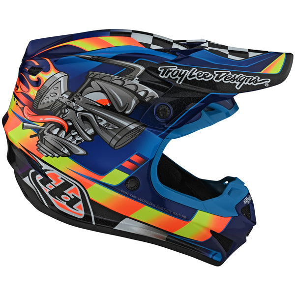 Image of Troy Lee Designs SKU 1092510 SE4 Polyacrylite Carb Helmet Size: XS Colors: BLACK (SKU 1092510)