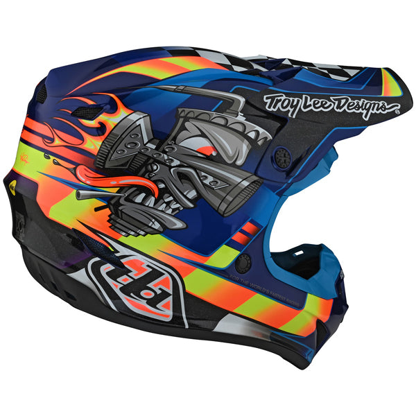 Image of Troy Lee Designs SKU 1092510 SE4 Polyacrylite Carb Helmet Size: XS Colors: BLACK (SKU 1092510)