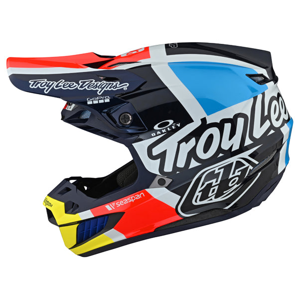 Image of Troy Lee Designs SKU 1711630 SE5 Carbon Quattro Team Helmet Size: XS Colors: NAVY (SKU 1711630)