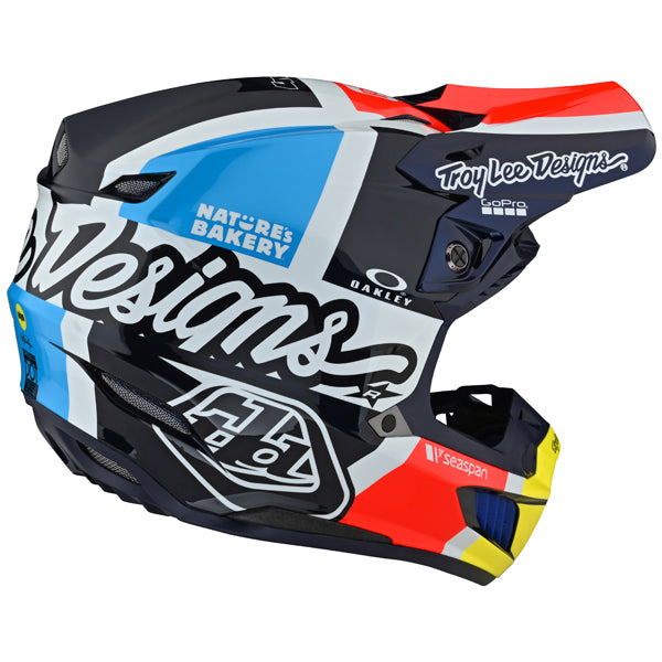 Image of Troy Lee Designs SKU 1711630 SE5 Carbon Quattro Team Helmet Size: XS Colors: NAVY (SKU 1711630)