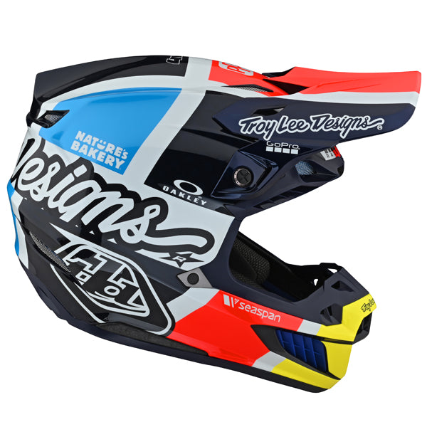 Image of Troy Lee Designs SKU 1711630 SE5 Carbon Quattro Team Helmet Size: XS Colors: NAVY (SKU 1711630)