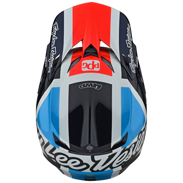 Image of Troy Lee Designs SKU 1711630 SE5 Carbon Quattro Team Helmet Size: XS Colors: NAVY (SKU 1711630)