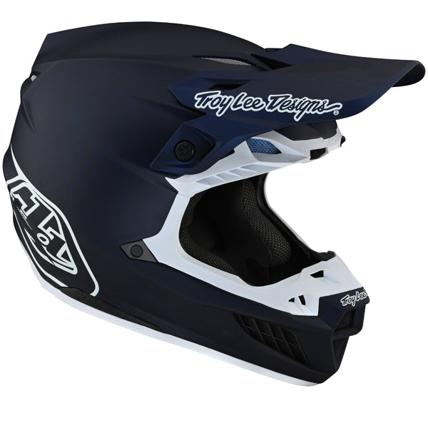 Image of Troy Lee Designs SKU 1714370 SE5 Carbon Stealth Helmet Size: XS Colors: NAVY (SKU 1714370)