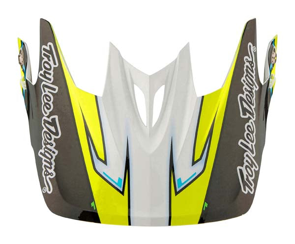 Image of Troy Lee Designs SKU 1570934 D3 Helmet Visors Colors: Finishline Yellow/Blue 14 (SKU 2435)
