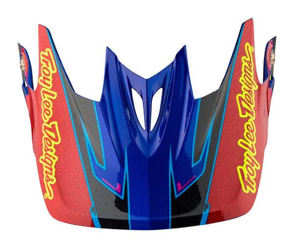 Image of Troy Lee Designs SKU 1570934 D3 Helmet Visors Colors: Finishline Yellow/Blue 14 (SKU 2435)