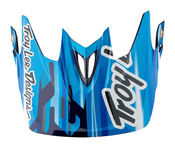Image of Troy Lee Designs SKU 1570934 D3 Helmet Visors Colors: Finishline Yellow/Blue 14 (SKU 2435)