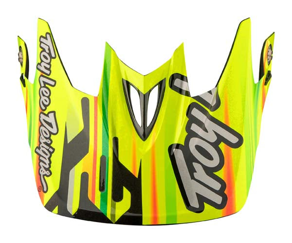 Image of Troy Lee Designs SKU 1570934 D3 Helmet Visors Colors: Finishline Yellow/Blue 14 (SKU 2435)