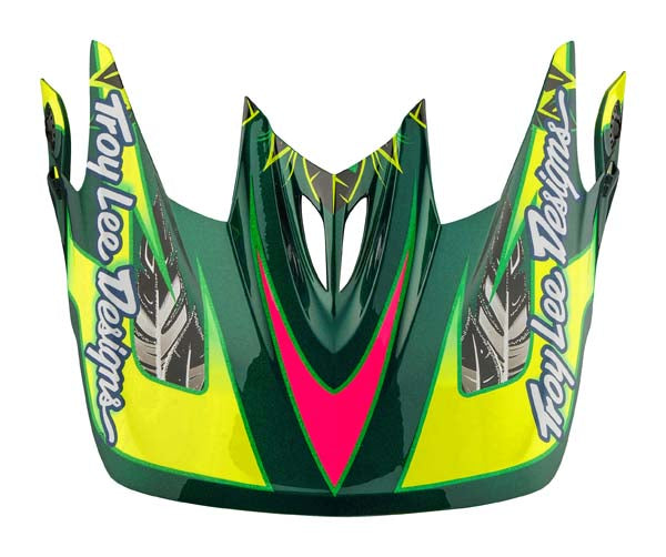 Image of Troy Lee Designs SKU 1570934 D3 Helmet Visors Colors: Finishline Yellow/Blue 14 (SKU 2435)